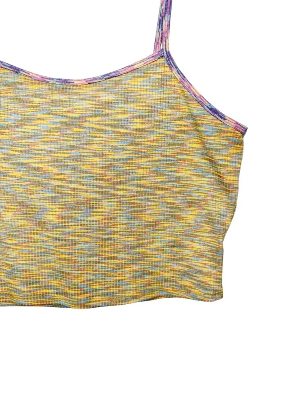 Lisa Says Gah Space Dye Strappy 90s Y2K Women’s Cropped Tank Top Sz L